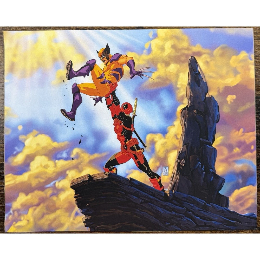 Deadpoolβ Wolverine Art Prints Set Lot Marvel Comic Posters 8x10 Neon Style NWT